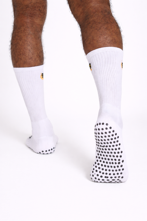 BS White Grip Socks