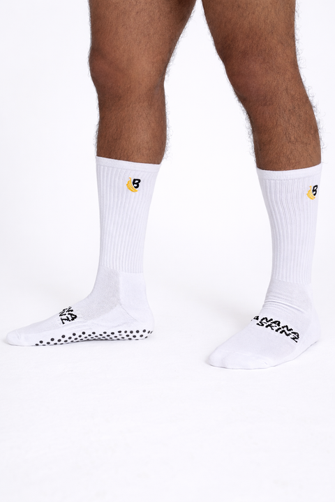 BS White Grip Socks