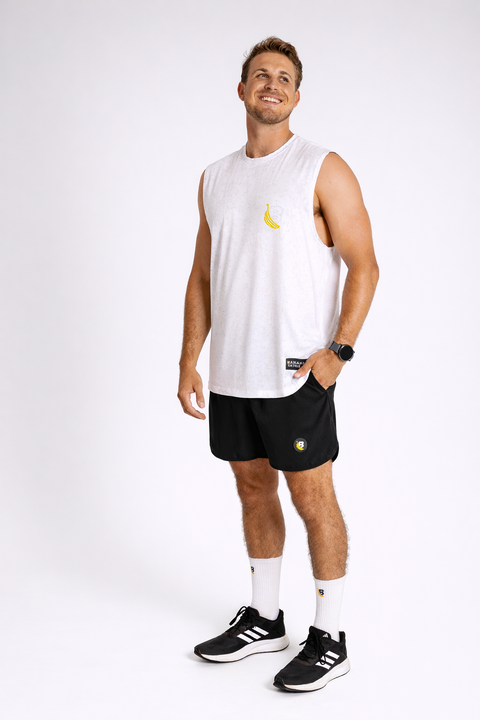 BS Muscle Vests - Acid Wash White
