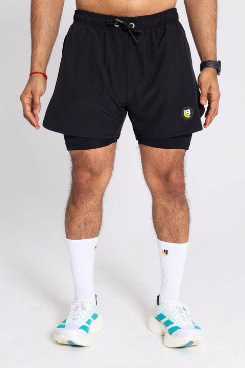 BS Shorts W/tights - Black / Black