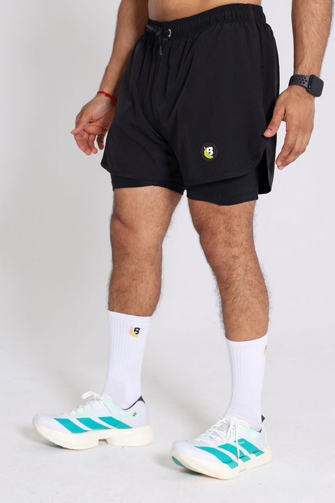 BS Shorts W/tights - Black / Black