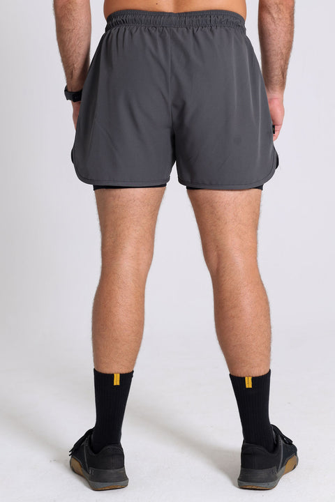 BS Shorts W/tights - Dark Grey / Black
