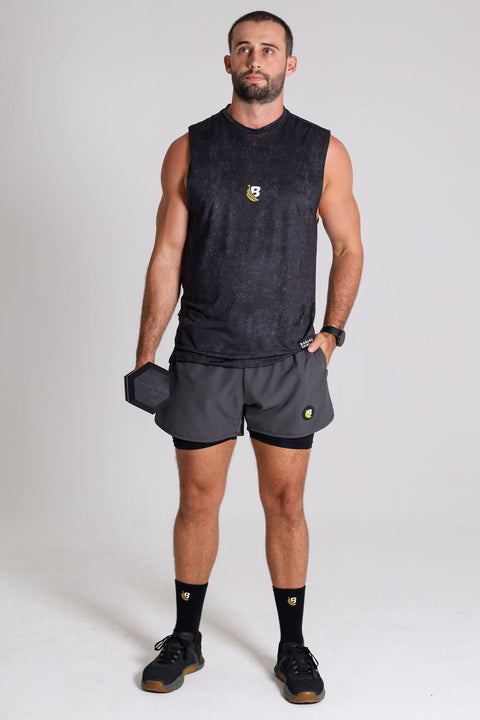 BS Shorts W/tights - Dark Grey / Black
