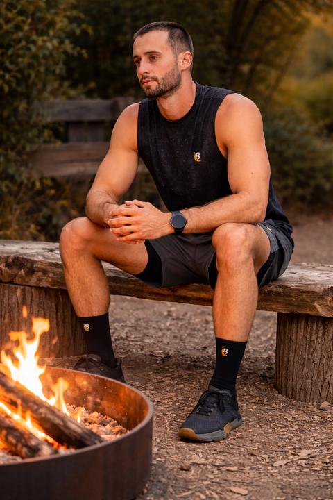 BS Shorts W/tights - Dark Grey / Black