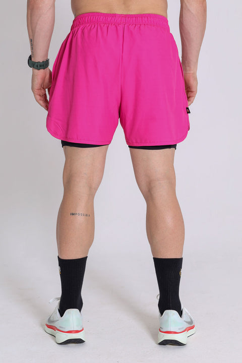 BS Shorts W/tights - Hot Pink / Black
