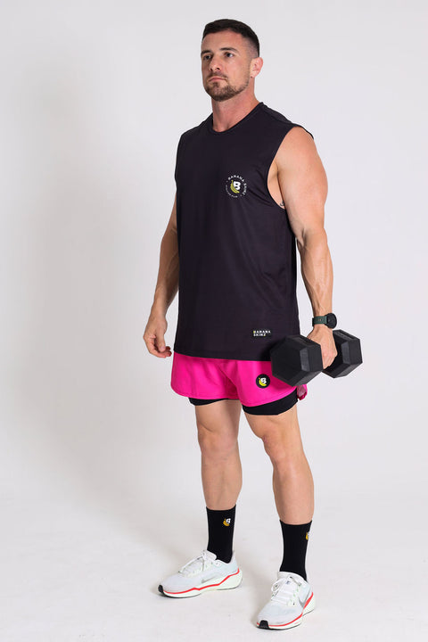 BS Shorts W/tights - Hot Pink / Black