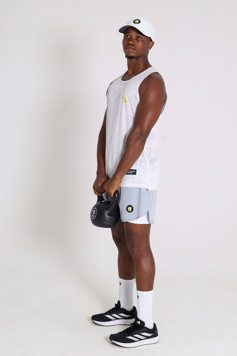 BS Shorts W/tights - Light Grey / White