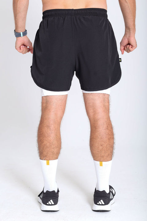 BS Shorts W/tights - Black / White
