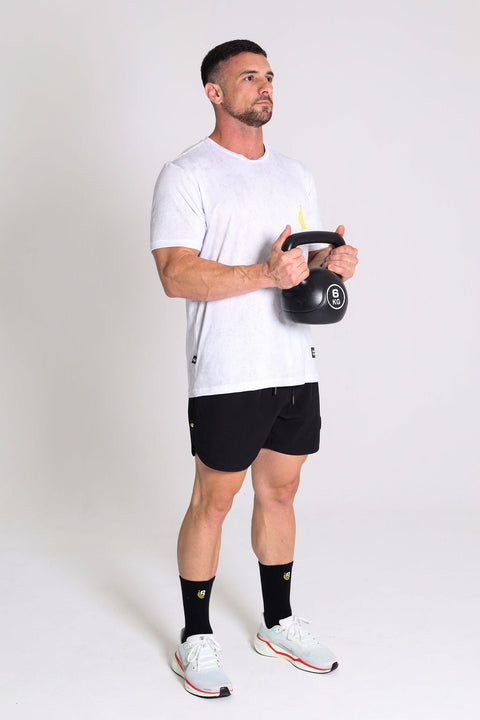 BS Training Tee - Acid Wash White